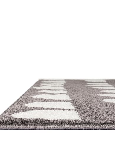 Rugs.com Whimsy Kids Collection Rug – 5x8 Dark Gray Medium-Pile Rug Perfect for Bedrooms, Dining Rooms, Living Rooms - color: Dark Gray, size: 5 x 8 Feet