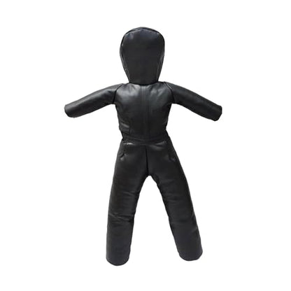 Grappling Dummy Professional Unfilled Jiu Grappling Dummy Multiuse Martial Arts Training Dummy PU Leather Wrestling Boxing Human Shape Suitable - color: Black