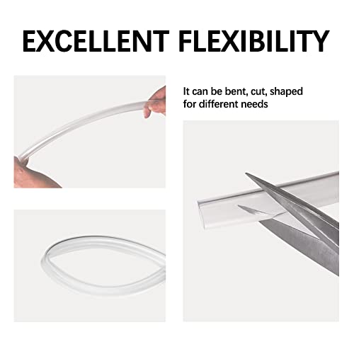 Eoiips PVC Vinyl Tubing, 3/8" ID x 1/2" OD Plastic Industrial Grade Lightweight Clear Hybrid PVC Hose Tube BPA Free Air Hose Line, 10FT - size: 3/8" ID, style: 10FT