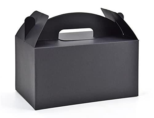 HUAPRINT Treat Gift Boxes, 30 Pack, Black, 9.45x5x5 IN - color: Black