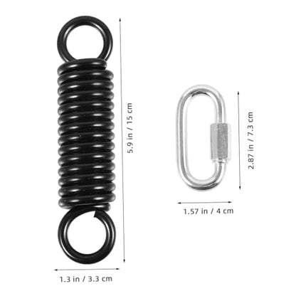 1set Hammock Chair Swing Spring Set Heavy Duty Metal Spring Accessory for Outdoor and Indoor Use Rotating Adapter for Porches Sandbags