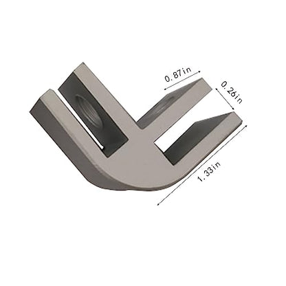 8 Pcs Plexiglass Connectors - Stainless Steel Glass Clip, Silver Glass Guard Connector for Balustrade