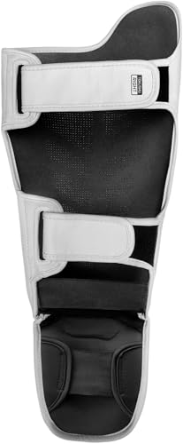 Hayabusa T3 Striking Shinguards - color: White/Black, size: Medium
