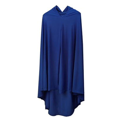 Women Muslim Ramadan Hijab Ready to Wear Long Scarf Jersey Turban Islamic Khimar Abaya Eid Prayer Scarf Saudi Niqab - color: Navy Blue
