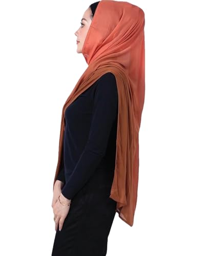 Special Ombre Modal Cotton Hijab Scarf for Women, Graceful Gradient Muslim Head Scarfs - color: Ombre Sunrise