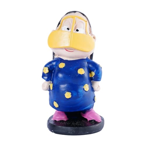 Ramadan Muslim Women Figurines Cartoon Resin Tabletop Decor Colorful Traditional Dress Shelf Standing Eid Mubarak Islamic Home Decoration, Blue - color: Blue