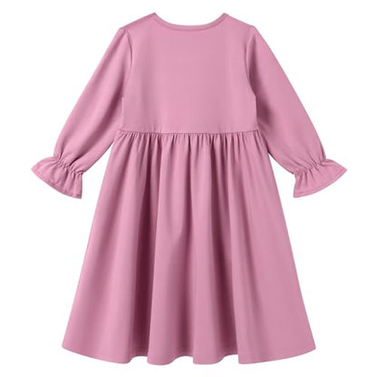 ODASDO Newborn Infant Baby Girls Muslim Abaya Prayer Dress with Hijab Middle East Arabian Dubai Robe Ramadan Eid Clothes - color: Purple Pink, size: 2-3 Years