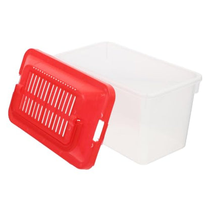 TOYANDONA Portable Fish Tank Breathable Lid Turtle Habitat and Handheld Reptile Feeding Box for Hamsters and Aquatic Pets for Travel and Observation