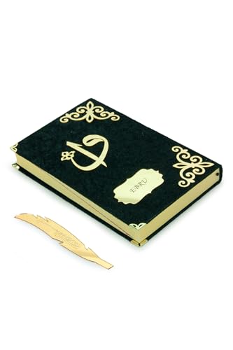 SODEF Personalized Quran Set with Shawl, Prayer Beads, and Zikirmatik - Black