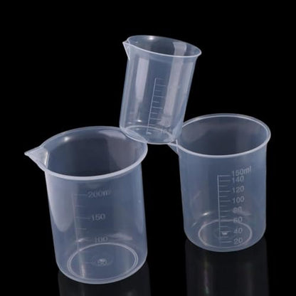 Graduated Cylinder Reusable Lightweight Measuring Cup for Kitchen Laboratory Test Plastic Portable Stackable(50ml)