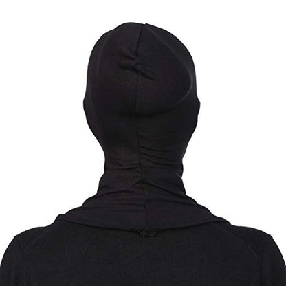 GERINLY Solid Women's Muslin Hijab Sport Head Scarf - Plain Under Scarf Muslimah Turban Cap - Ramadan Accessory - color: Black