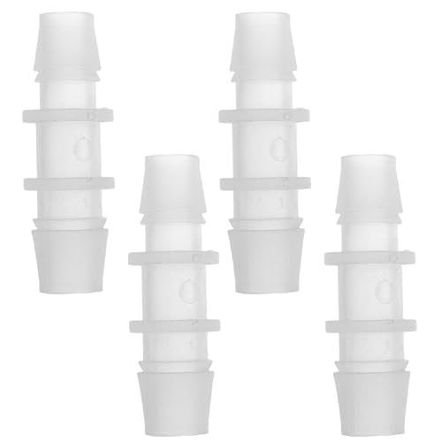 4pcs Plastic Hose Barb Fitting 7/16" to 3/8" Barbed Splicer Mender Joint Adapter Aquarium Clear - size: 7/16"-3/8"