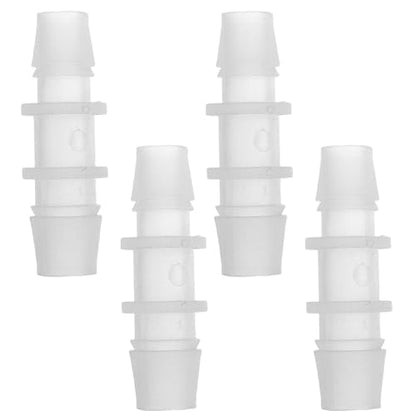 4pcs Plastic Hose Barb Fitting 7/16" to 3/8" Barbed Splicer Mender Joint Adapter Aquarium Clear - size: 7/16"-3/8"