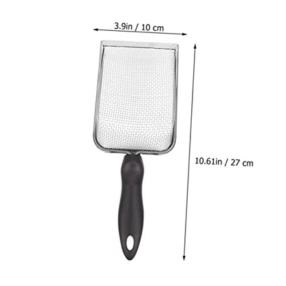 KESYOO 2PCS Stainless Steel Reptile Substrate Shovels Portable Litter Scooper for Turtles Lizards and Snakes Easy Clean Poop Cleaner for Reptiles