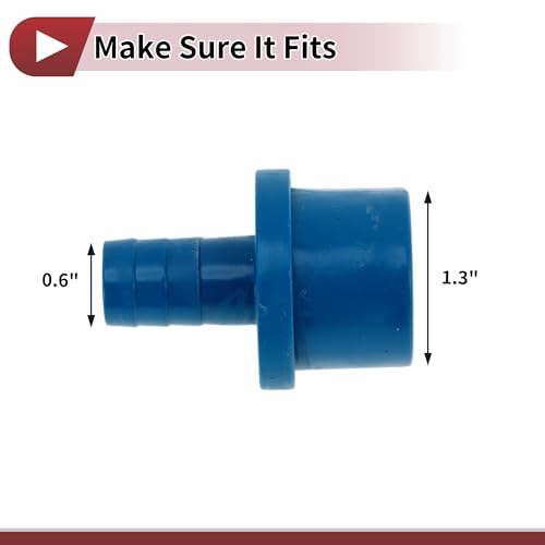 Plastic Hose Barb Fitting 1-1/4" x 5/8" Barb OD Straight Through Pipe Connector Blue 5 Pcs - color: Blue, size: 1-1/4" x 5/8" OD