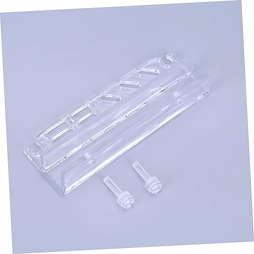 Aquarium Tool Holder Wall-Mounted Organizer for Fish Tank Cleaning Tools Transparent Acrylic Storage Rack for Scissors Tweezers and Tongs Compact Design for Easy Access