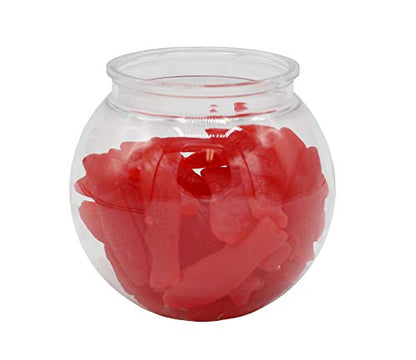 Creative Hobbies® 16 oz Clear Plastic Fish Bowls - 4 Inch (100 mm) Shatterproof Ivy Bowls for Carnival Games, Drinks, Candy & More - Pack of 12 - size: 4" H × 3¾" D with a 2½" neck