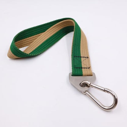 Double-Sewn Thick Arm Wrestling Training Strap with Stainless Steel Triangular Buckle – Durable Arm Wrestling Belt for Free Weights and Cable Machine Training - color: Green