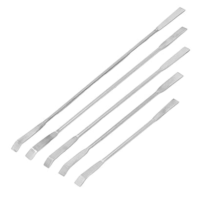 Diydeg 12Pcs Stainless Steel Lab Spatula, Micro Scoop Set, Lab Spoons Spatula Tool for Gel Capsules Empty Quickly Fill Tray with Powder Tamper Tools, Mixing Spatula