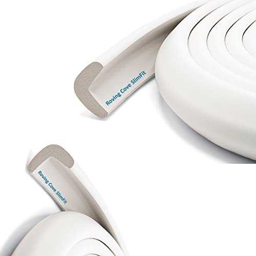 Roving Cove Slimfit Edge Protector for Baby Proofing (9ft Small Edge Only), Soft Rubber Foam Furniture Edge Bumper Guard, Desk Edge Cushion, 3M Adhesive, Oyster White (Off White) - color: Oyster White, size: Small 9 Foot (Pack of 1)