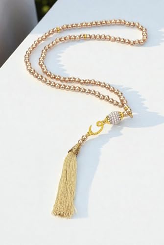 ihvan online, Tasbih Prayer Beads 99, Pack of 10, Muslim Prayer Bead, Islamic Rosary Bead, Dhikr, Tasbeeh Bulk, Misbaha, Masbaha, Tespih, Islamic Gift for Ramadan & Mawlid & Hajj Umrah - color: Gold