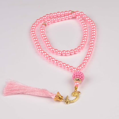 BABY SHOWER CHOCOLATE Set of 30 Muslim Prayer Beads – 99 Bead Tasbeeh in 4 Colors – Islamic Gift for Eid, Ramadan, Dhikr - color: Pink