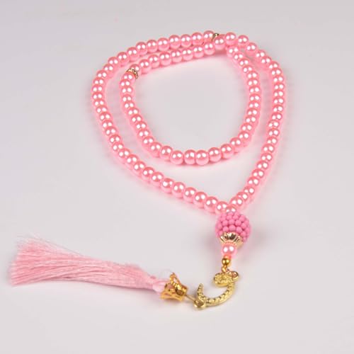 BABY SHOWER CHOCOLATE Set of 30 Muslim Prayer Beads – 99 Bead Tasbeeh in 4 Colors – Islamic Gift for Eid, Ramadan, Dhikr - color: Pink