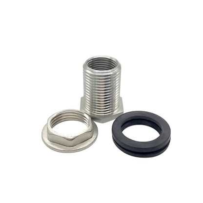Beduan Stainless Garden Hose Bulkhead Fitting, 1 NPS Male to 3/4 GHT Female Bulkhead Water Tank Connector Thru-bulk Fitting for Rain Barrels, Aquariums, Sinks, Irrigation - size: 1 NPS Male x 3/4 GHT Female, style: PackOf 1