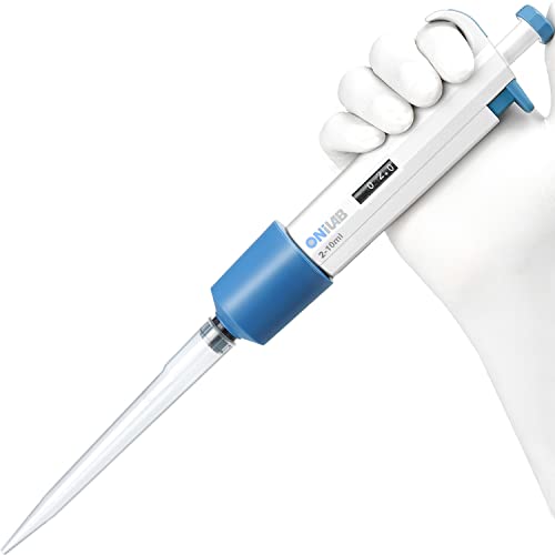 ONiLAB Lab Micropipette, Single Channel Adjustable Pipettor, 2-10ml | Manual Micropipette, High Precision Design, Accurate Liquid Transfer, Ergonomic Design - style: 2-10ml