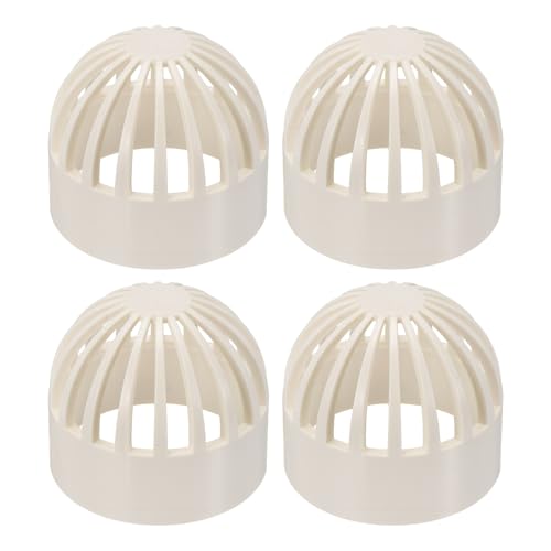 PATIKIL 2.5 Inch (63mm) Fish Cover Permeable Cap, 4 Pcs PVC Breathable Cap Aquarium Guard Fish Tank Intake Cover, White - color: White, size: 2.5Inch(63mm)