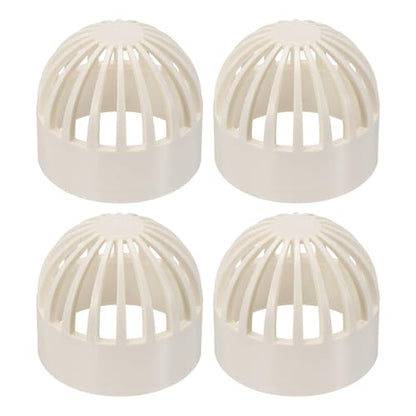 PATIKIL 2.5 Inch (63mm) Fish Cover Permeable Cap, 4 Pcs PVC Breathable Cap Aquarium Guard Fish Tank Intake Cover, White - color: White, size: 2.5Inch(63mm)
