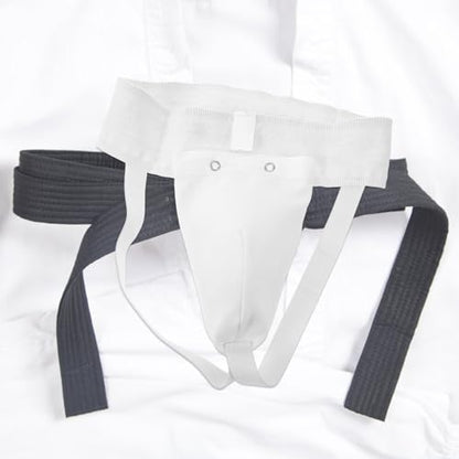 Kichvoe Wear-Resistant Groin Protector and Comfortable Breathable Crotch Guard Cotton Cover, Integrated Professional Male Groin Guard for Boxing Taekwondo MMA Training