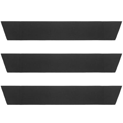 Silipull 3 Pcs Guard Strap for Wrist Elbow and Leg Guards Adjustable for Desired Guard Compression Leg Guard Replacement Strap for Baseball and Softball Player, Black, 12.25" x 2"