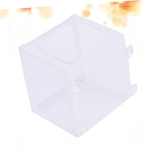 Happyyami Aquarium Net for Baby Fish Fish Breeder Net with Cups Polyester and Plastic Construction for Fish Tank White