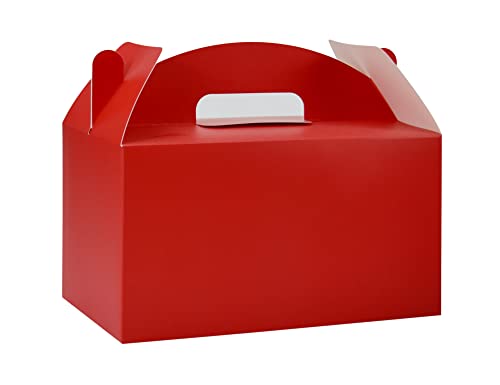 HUAPRINT Treat Gift Boxes, 30 Pack, Red, 9.45x5x5 IN - color: Red