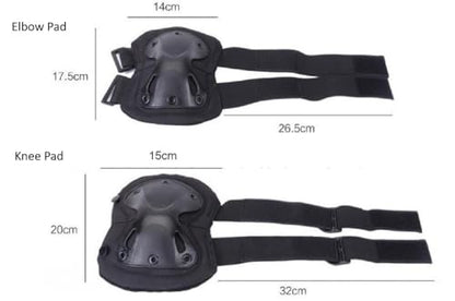 Military Tactical Knee Pad Elbow Pad Set Airsoft Knee Elbow Protective Pads Combat Paintball Skate Outdoor Sports Safety Guard Gear (X shape Black-Set of 4, M-for Adult) - style: X-shape Black,Set of 4