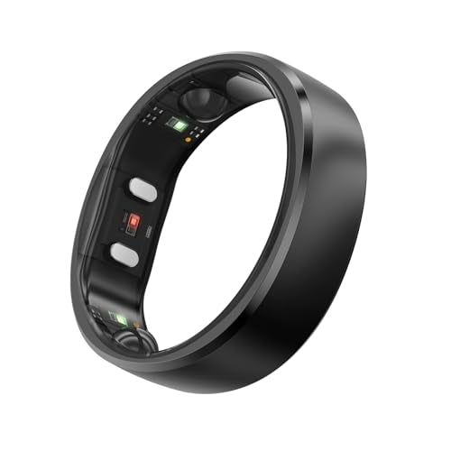 RingConn Gen 2 Smart Ring - Sleep Apnea Monitoring(Black, Size 6) - color: Matte Black, size: 6