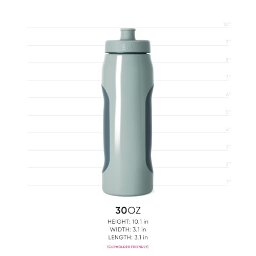 Simple Modern Rally Squeeze Plastic Water Bottle | 30oz Locking Leakproof Cup for Gym, Sports, Electrolytes, Travel | Sea Glass Sage Mix - color: -Sea Glass Sage Mix