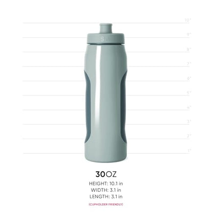 Simple Modern Rally Squeeze Plastic Water Bottle | 30oz Locking Leakproof Cup for Gym, Sports, Electrolytes, Travel | Sea Glass Sage Mix - color: -Sea Glass Sage Mix