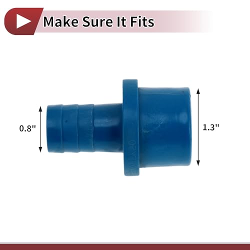 Plastic Hose Barb Fitting 1-1/4" x 25/32" Barb OD Straight Through Pipe Connector Blue 5 Pcs - color: Blue, size: 1-1/4" x 25/32" OD