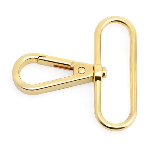 CRAFTMEMORE Snap Hook Swivel Push Gate Lobster Clasps Fashion Clips Purse Making FS10 Pack of 10 (Gold, 2 Inches) - color: Gold, size: 2 Inches