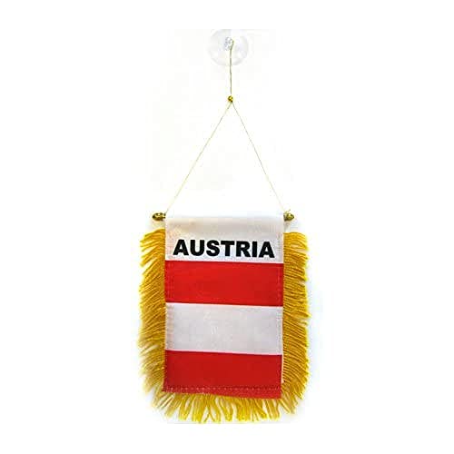 AZ FLAG Austria Pennant 4x6 in Austrian 100D Polyester Suction Cup - color: Austria
