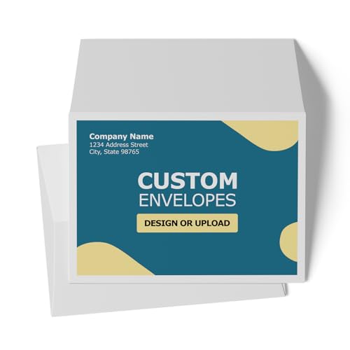 GotPrint Custom Envelopes 5x7 | White #A7 Envelope for Announcements, Invitations, Wedding, Postcards, Mailing | Personalize - Upload Design, Add Text or Logo | 5.25x7.25, 250Qty - color: 250 Qty, size: #A7