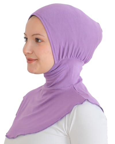 Prien Sport Hijab For Women, Muslim Head Scarf, Flexible Turban Girls, Chic Islamic Wear For Gym, Neck Collar Bonnet Viscose - color: Lilac