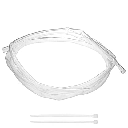 M METERXITY Vinyl Tubing 1/2" ID x 14mm OD 10ft Flexible Plastic Tube with 2 Hose Ties, Lightweight Hybrid PVC Hose for Water Gardening/Airline/Aquarium Tubing [Clear] - size: 1/2" ID x 10ft
