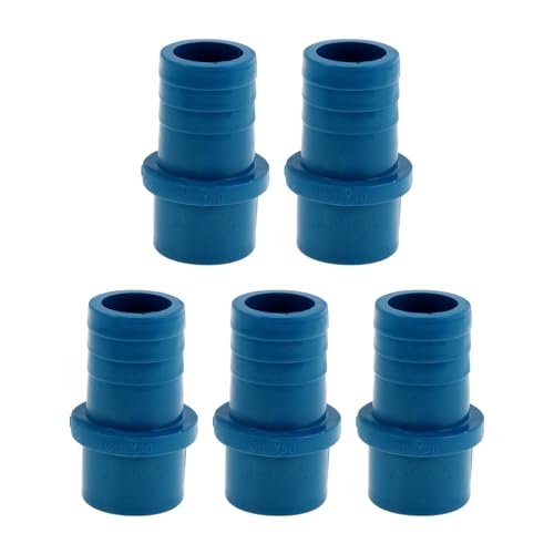 Plastic Hose Barb Fitting 1-1/4" x 1.2" Barb OD Straight Through Pipe Connector Blue 5 Pcs - color: Blue, size: 1-1/4"x 1.2" OD