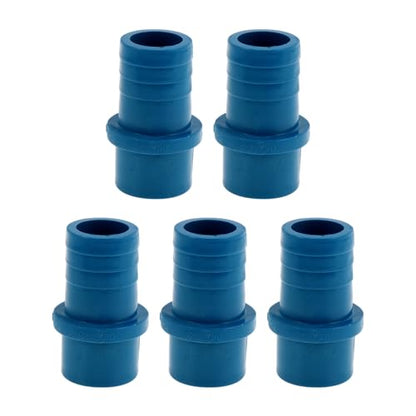 Plastic Hose Barb Fitting 1-1/4" x 1.2" Barb OD Straight Through Pipe Connector Blue 5 Pcs - color: Blue, size: 1-1/4"x 1.2" OD