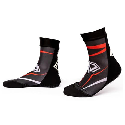 KO Sports Gear Grip Socks for Wrestling, BJJ & MMA, Closed-Toe Non-Slip Socks with Rubber Sole for Mats, Yoga, Home, Hospital - size: 8-9