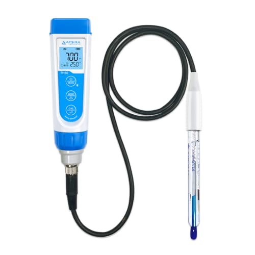 Apera Instruments PH60-VS Handheld pH Meter Tester Kit with LabSen 855 ATC pH Electrode for Lab-Grade pH Measurement of Viscous Liquid Samples - style: For Viscous Liquids