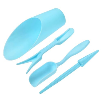 MECCANIXITY Garden Shovel Hand Tools Transplanting Succulent Cultivation Digging Scoops Kits, Blue - color: Blue